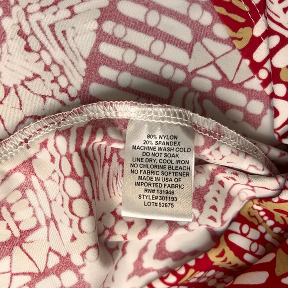 Jude Connally Red Elephant 3/4 Sleeve Tunic Top L - Picture 10 of 11